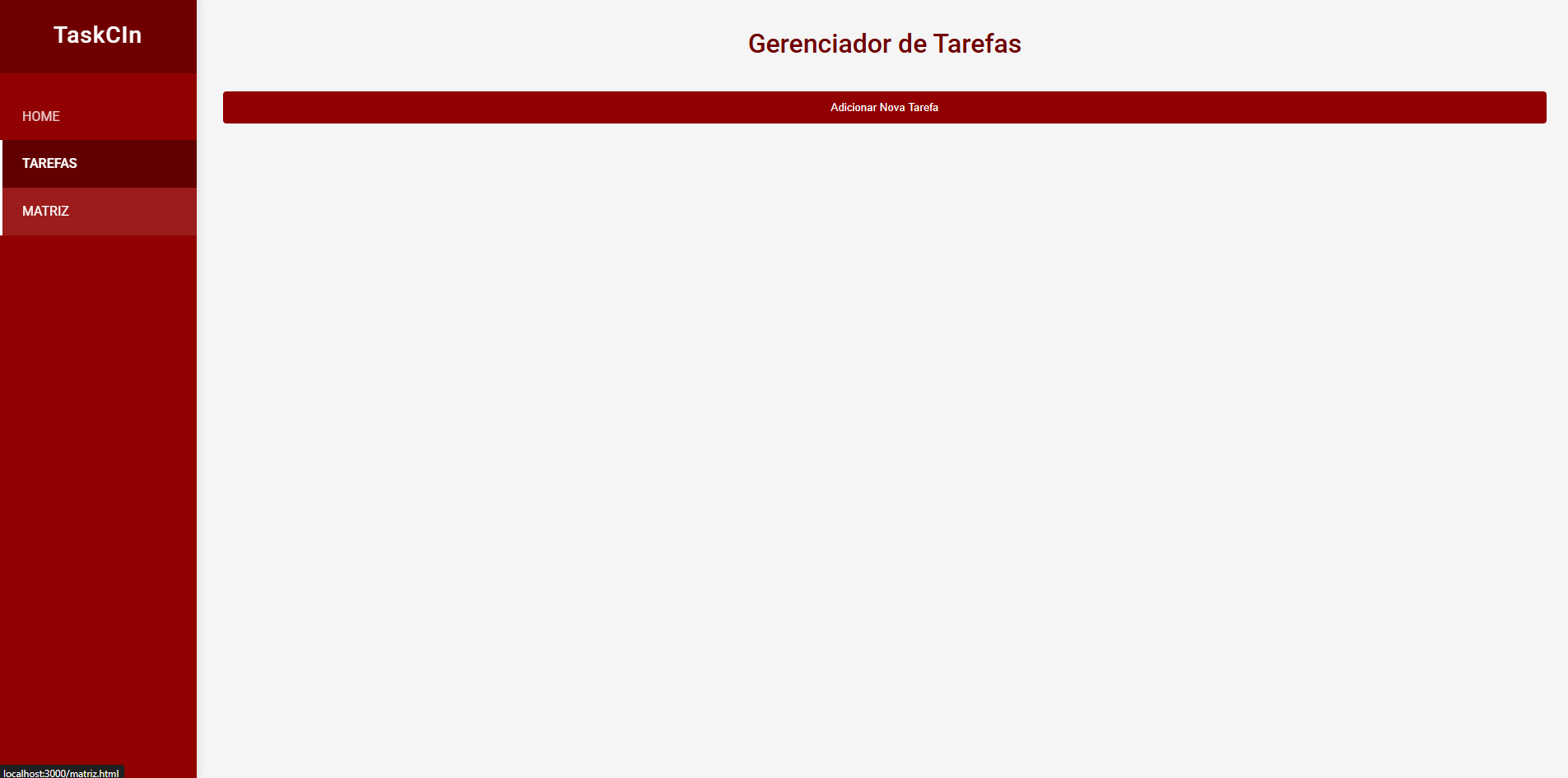 Tela de Tarefas